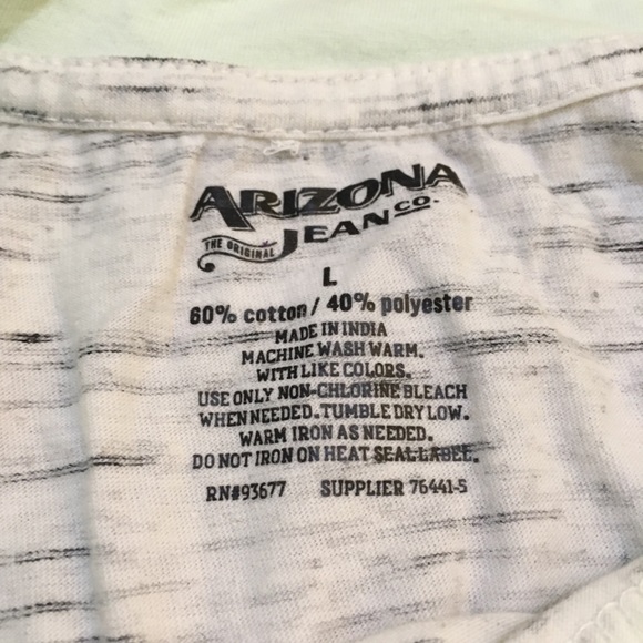 Arizona Jeans green and hazy grey pattern t-shirt - Picture 3 of 3